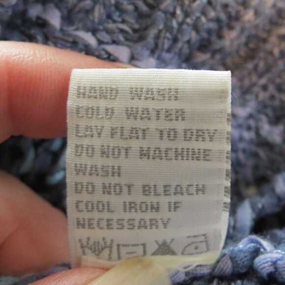 Curio New York Women's Pullover Sweater Blues Loose Weave Size Large - Picture 10 of 10